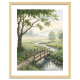 The Quiet Crossing: A Peaceful Meadow Bridge thumbnail