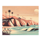 Vintage California, Coastline Poster (Print Only) thumbnail