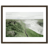 Tourists walking along the waterfall - Iceland thumbnail