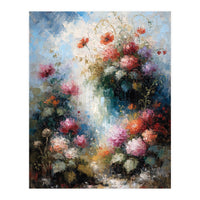 Ethereal Summer Garden Oil Painting (Print Only)