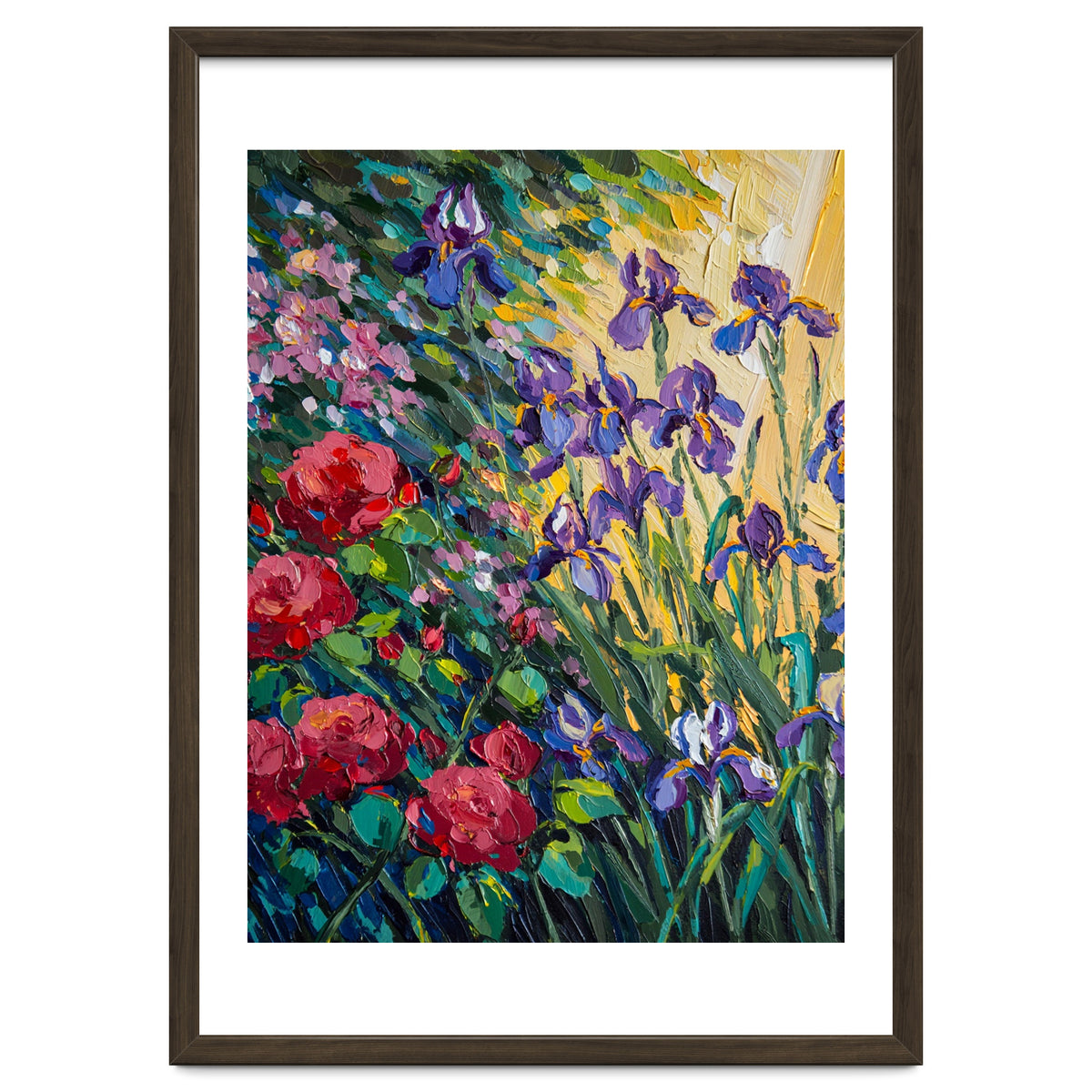 Expressive Heavy Impasto Floral Oil Painting