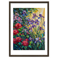 Expressive Heavy Impasto Floral Oil Painting
