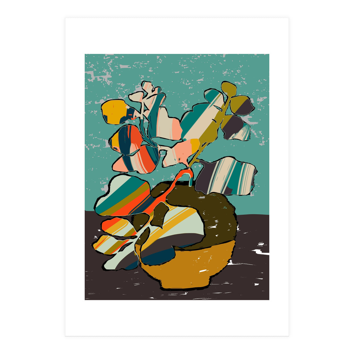 Colorful Eucalyptus Leaves (Print Only)