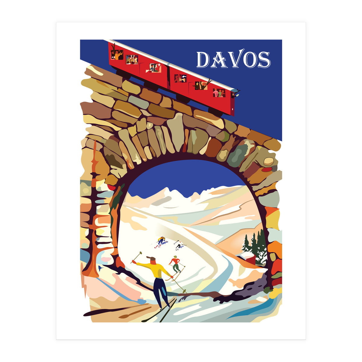 Davos Funicular on the Bridge (Print Only)