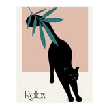 Relax cat - Botanical life (Print Only) thumbnail