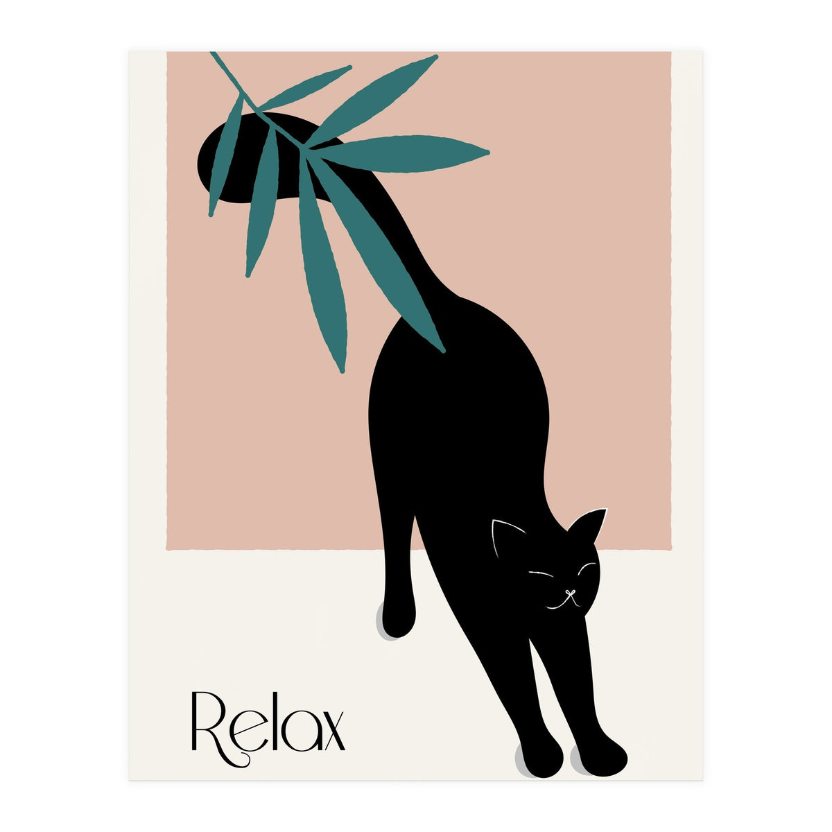 Relax cat - Botanical life (Print Only)