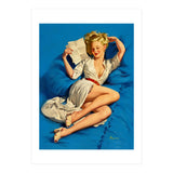 Pinup Sexy Girl Reading A Love Letter (Print Only) thumbnail