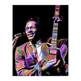 Chuck Berry Rock and Roll Guitarist Colorful (Print Only) thumbnail