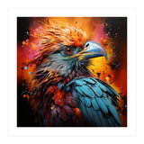 Vibrant Eagle Portrait Abstract Colorful Splatter Art (Print Only) thumbnail