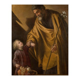 Sebastián Martínez / 'Saint Joseph with the Christ Child'. Ca. 1650. Oil on canvas. (Print Only) thumbnail