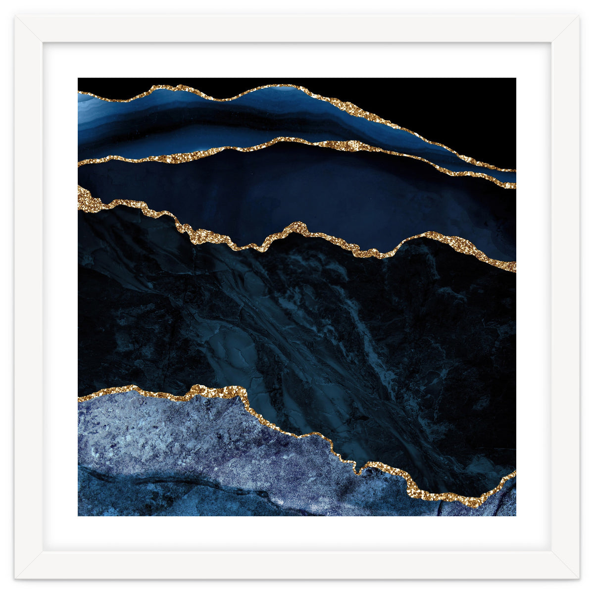Navy & Gold Agate Texture 02