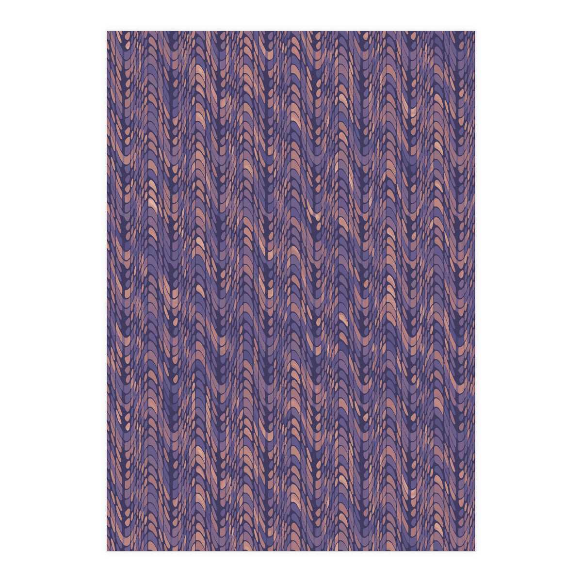End Of Silence, Dark Purple Neutral Graphic Design, Eclectic Texture Pattern (Print Only)
