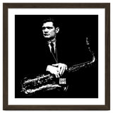 Zoot Sims American Jazz Saxophonist in Grayscale thumbnail