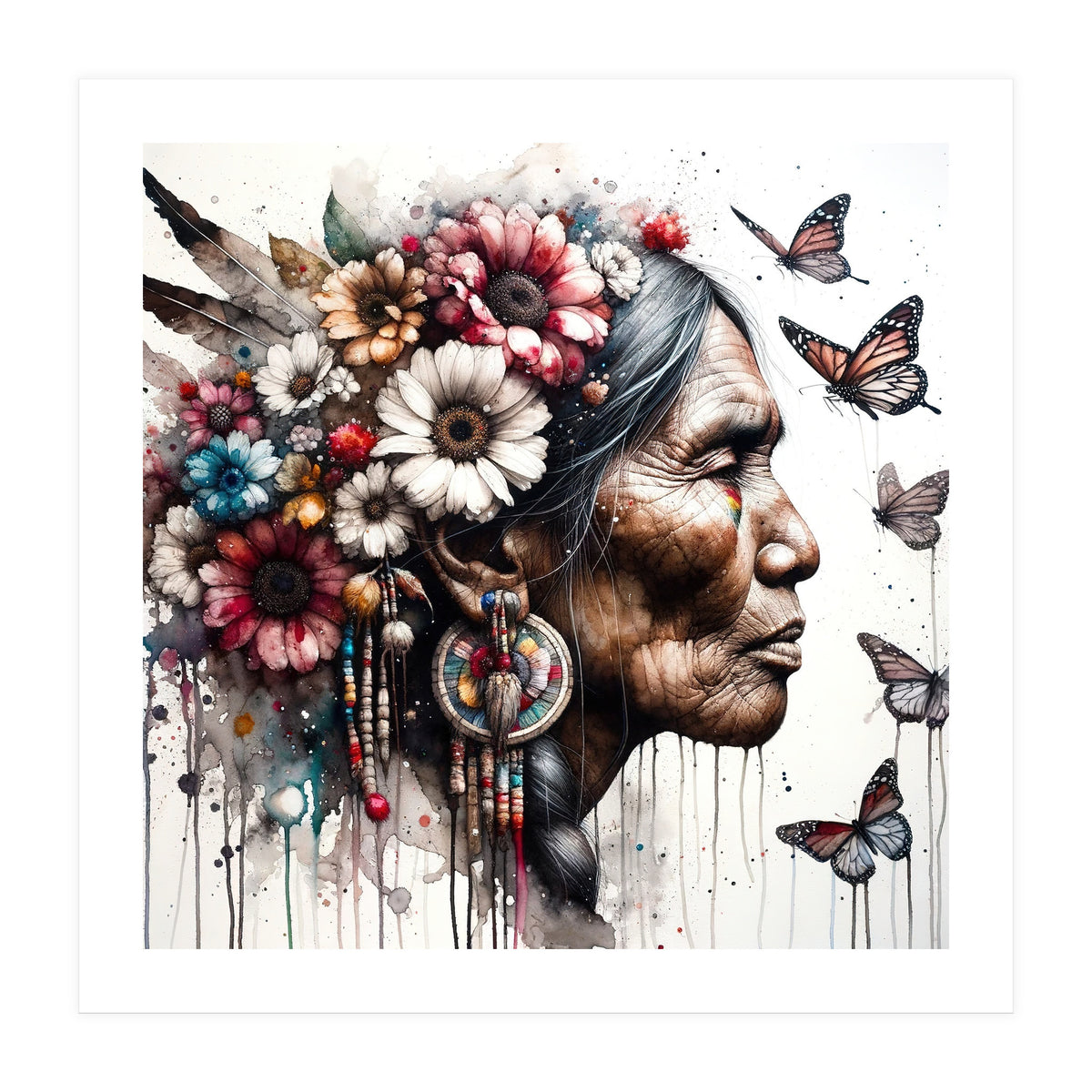 Matriarch With Wildflowers (Print Only)