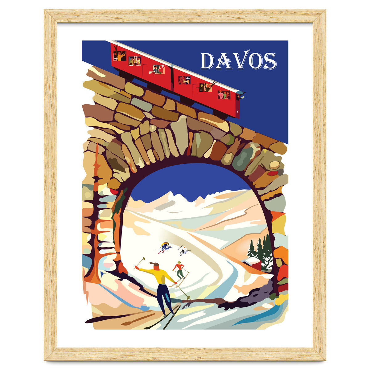Davos Funicular on the Bridge