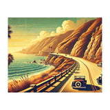 Vintage Coastal Road Journey Poster (Print Only) thumbnail