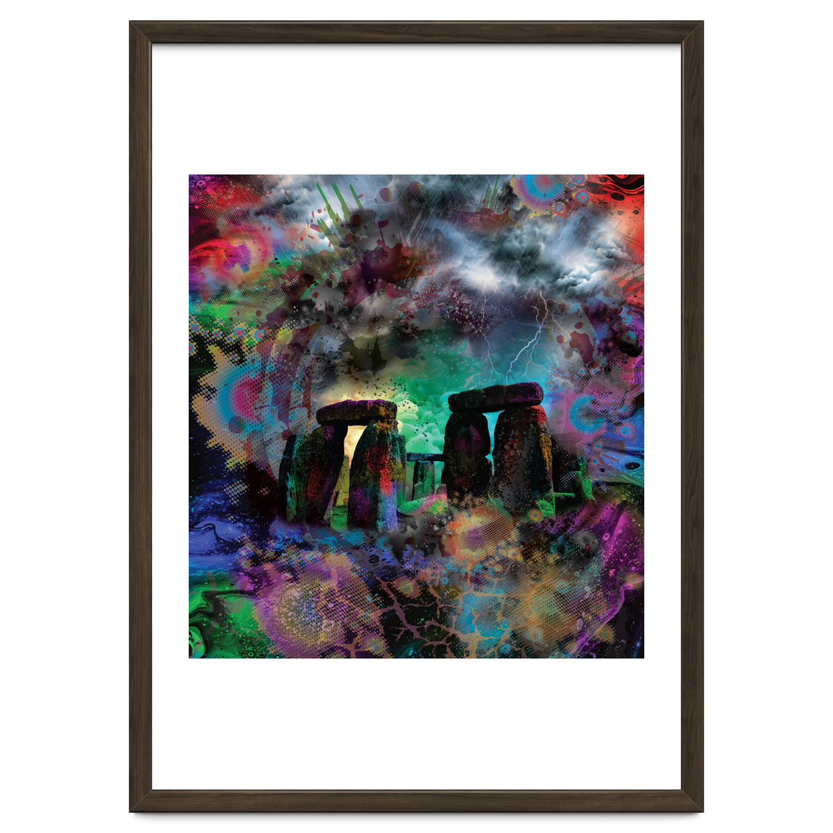 Stone Henge Vibrant Psychedelic Colors