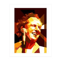 Lee Ritenour Jazz Guitarist Retro Portrait (Print Only)