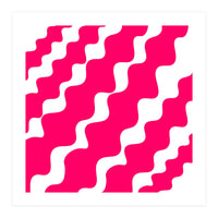 Slanting Pink Wavy Pattern (Print Only)