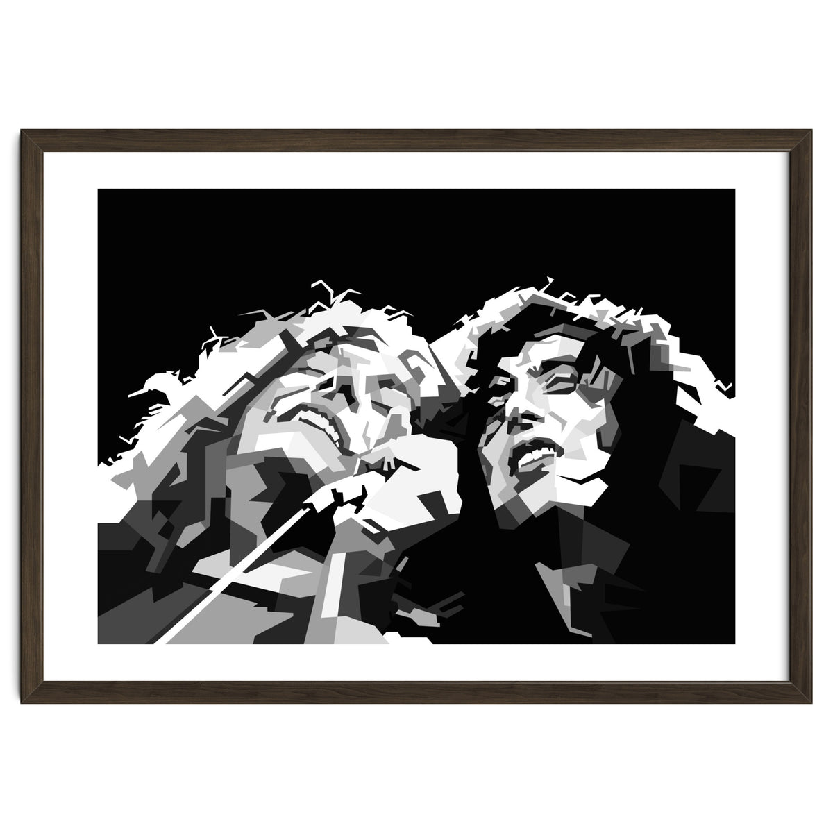 Robert Plant & Jimmy Page Black Illustration