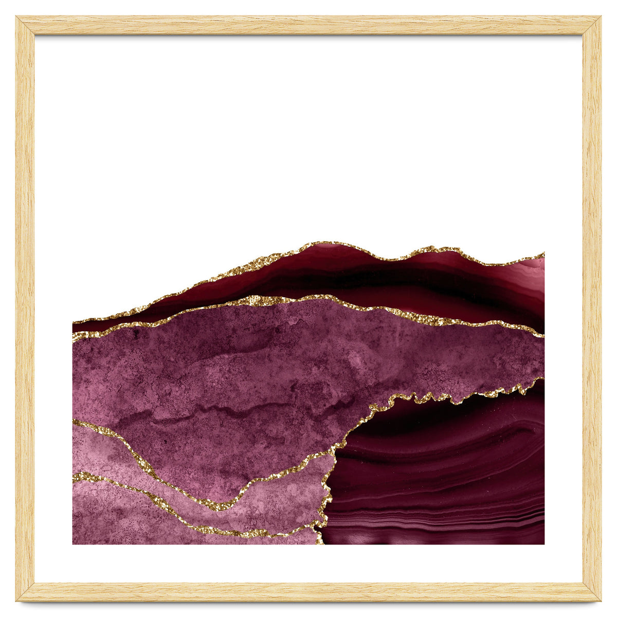Burgundy & Gold Agate Texture 28