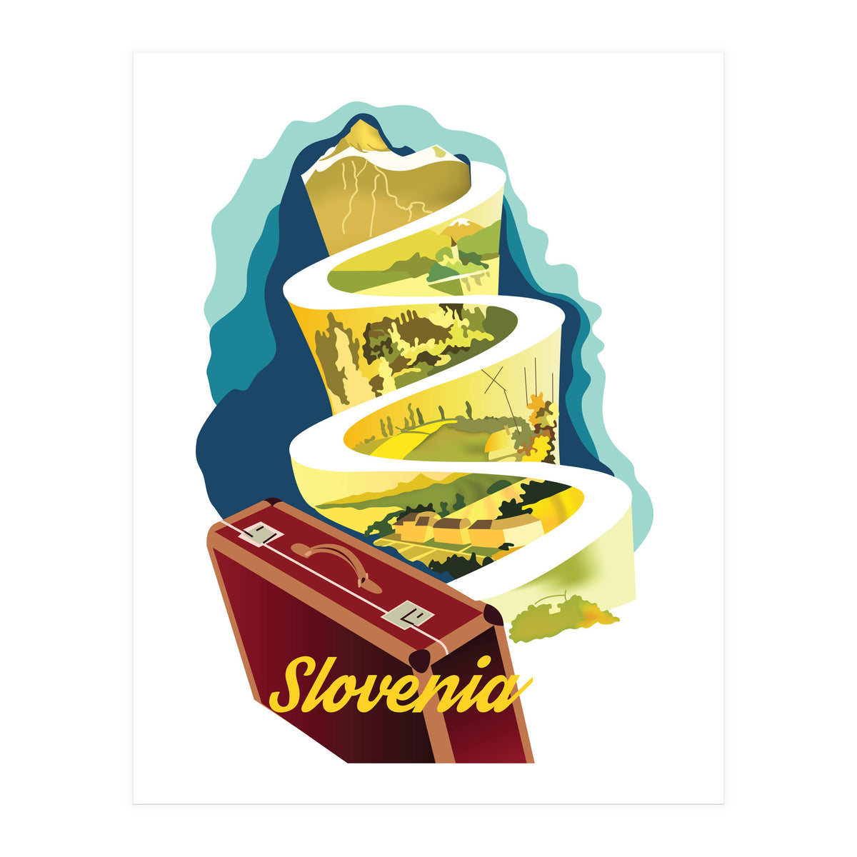 Slovenia, Mountain Road (Print Only)