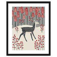 Fawn in a Winter Landscape