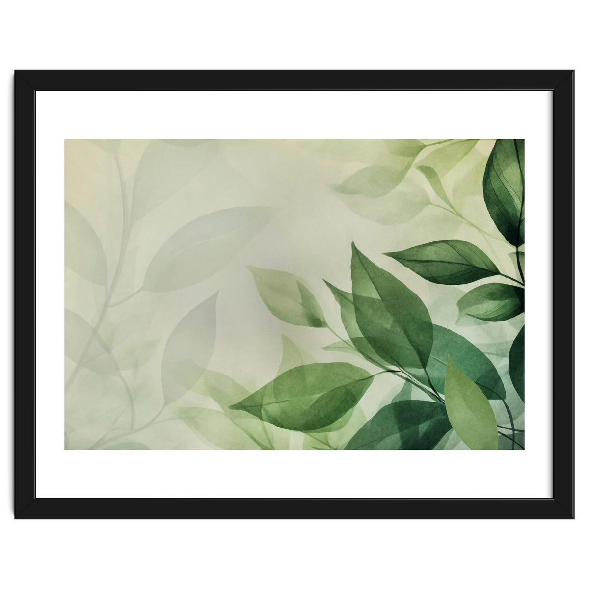 Botanical Serenity Green Leaves