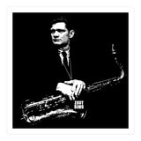 Zoot Sims American Jazz Saxophonist in Grayscale (Print Only) thumbnail
