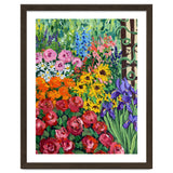 Vibrant Summer Cottage Garden Oil Painting thumbnail