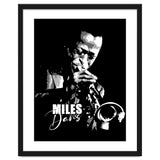 Miles Davis American Jazz Trumpeter in Grayscale thumbnail