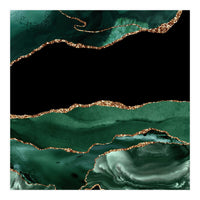 Emerald & Gold Agate Texture 01  (Print Only)