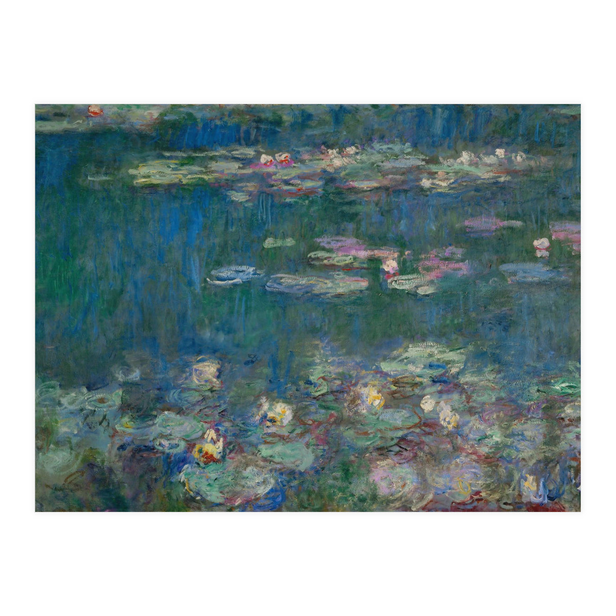 Les Nympheas, green reflections-water lillies, green reflections. Canvas. Inv. 20102. (Print Only)