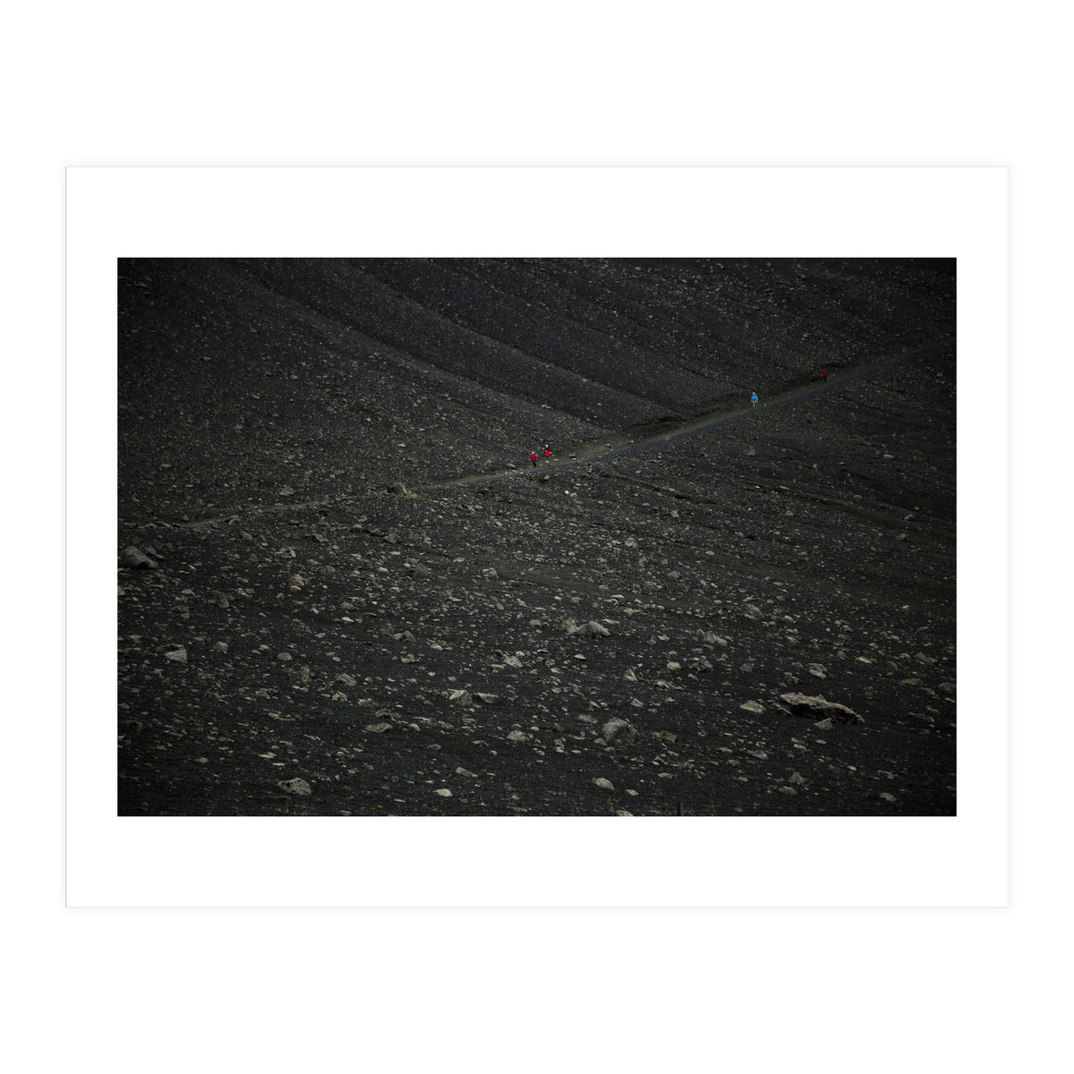 Kids running down from the volcano - Iceland  (Print Only)