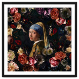 Girl With Pearl Earring And Flowers thumbnail