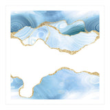 Blue & Gold Glitter Agate Texture 06  (Print Only) thumbnail