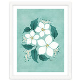 White Flowers On Mint thumbnail