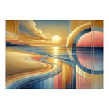 Sundown Serenity Scene In Art Deco (Print Only) thumbnail