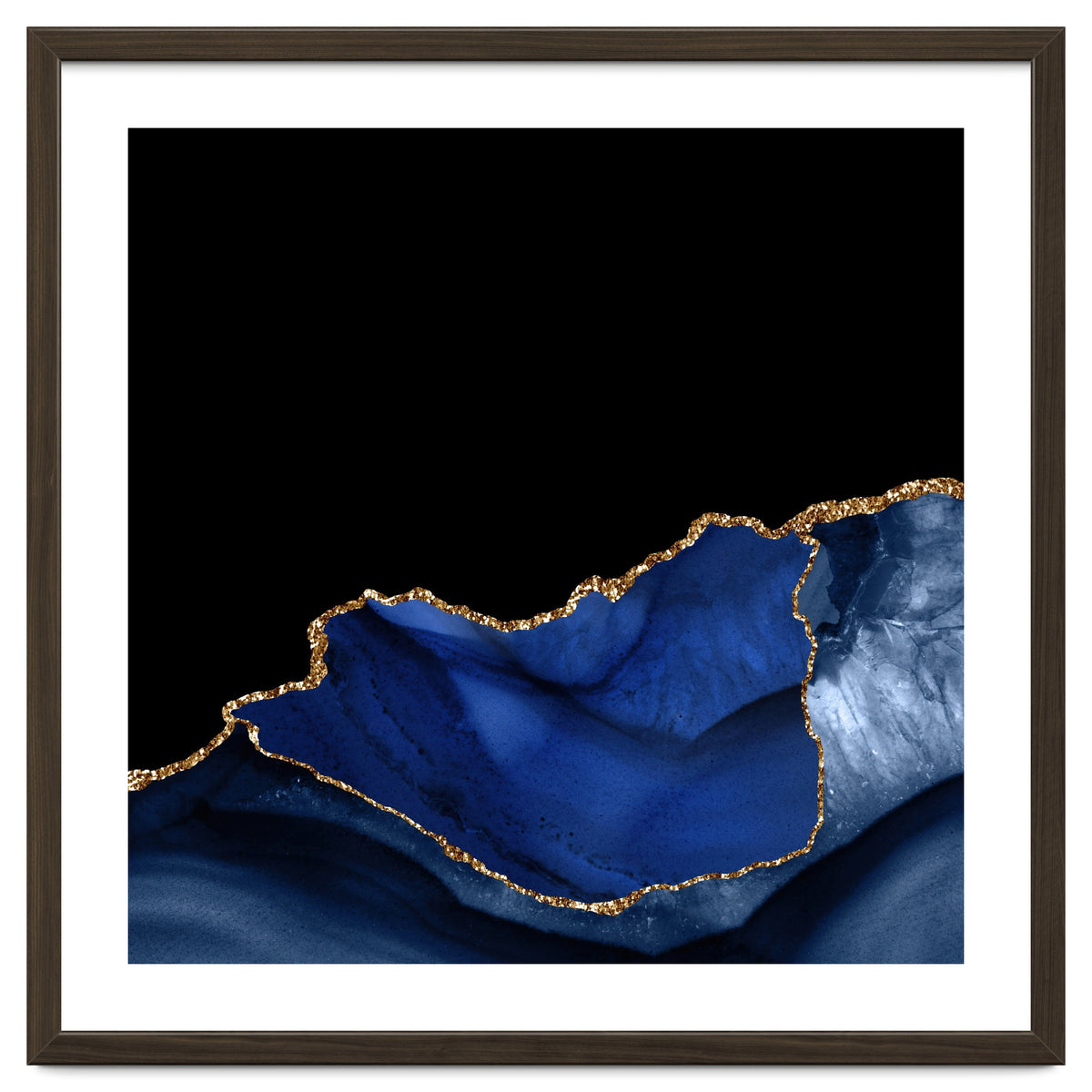 Navy & Gold Agate Texture 06