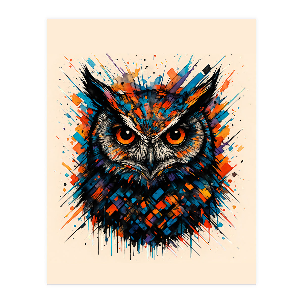 Owl Animal Watercolor (Print Only)