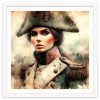 Napoleonic Officer Woman Portrait