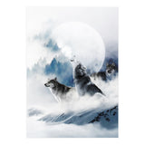 Winter Wolves, Wildlife Wolf Wild Dogs, Snow Full Moon Animals Photography Love Digital (Print Only) thumbnail