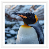 King Penguin In The Snow With Frosty Head thumbnail