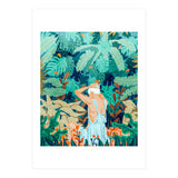 Backyard | Jungle Tropical Nature Painting | Botanical Plant Lady Banana Tree Garden Watercolor (Print Only) thumbnail