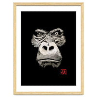 Angry Gorilla White In Black