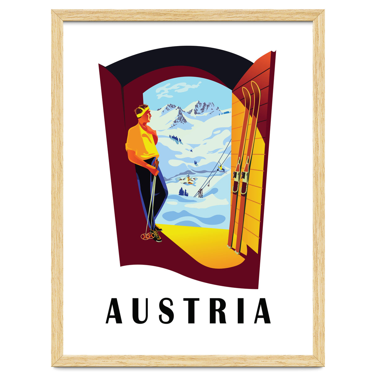 Austria Ski Track At The Door