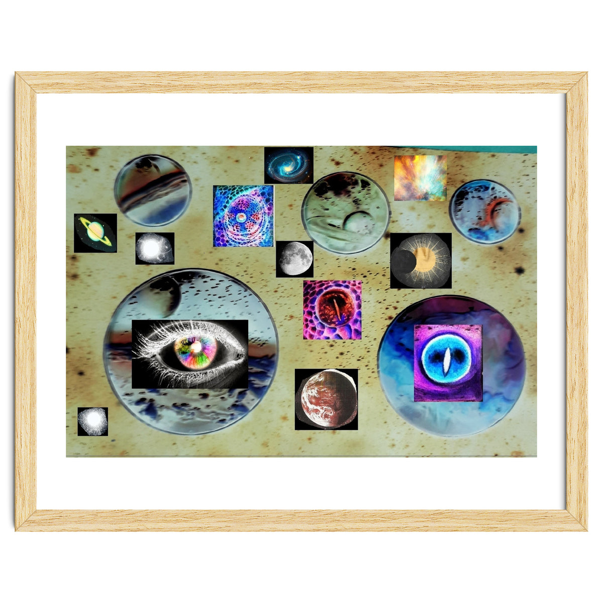 Cosmos Planet Invert Collage Universe Design