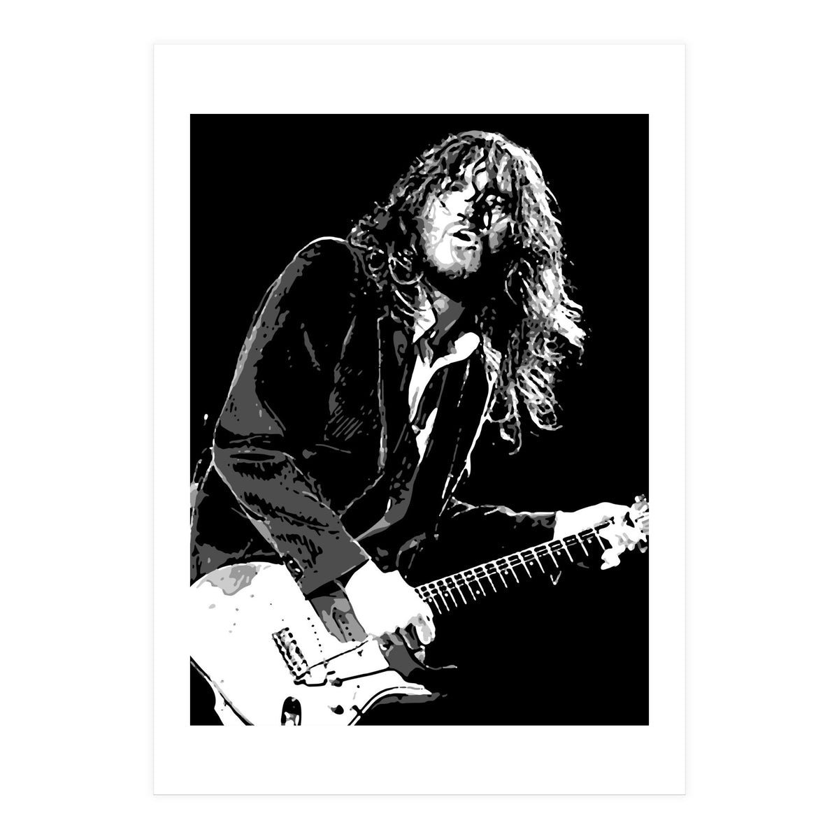 John Frusciante American Musician Legend in Monochrome (Print Only)