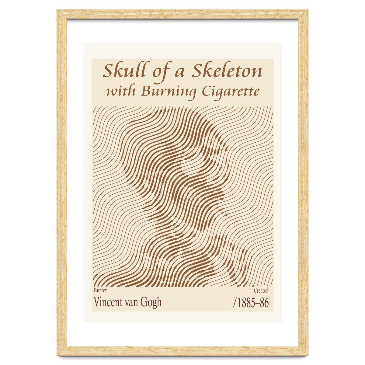 Skull of a Skeleton with Burning Cigarette - Vincent van Gogh (1885–86)