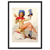 Pinup Sexy Cowgirl Cleaning Her Boots thumbnail